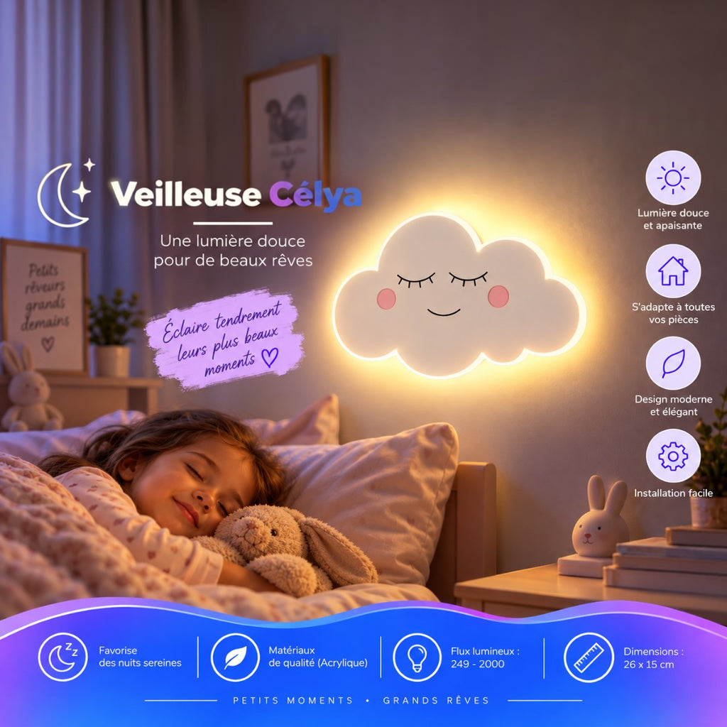 Veilleuse Nuage LED <br> Célya