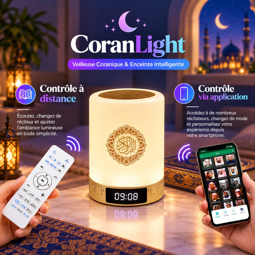 Veilleuse Coran LED Réveil Azan <br> CoranLight
