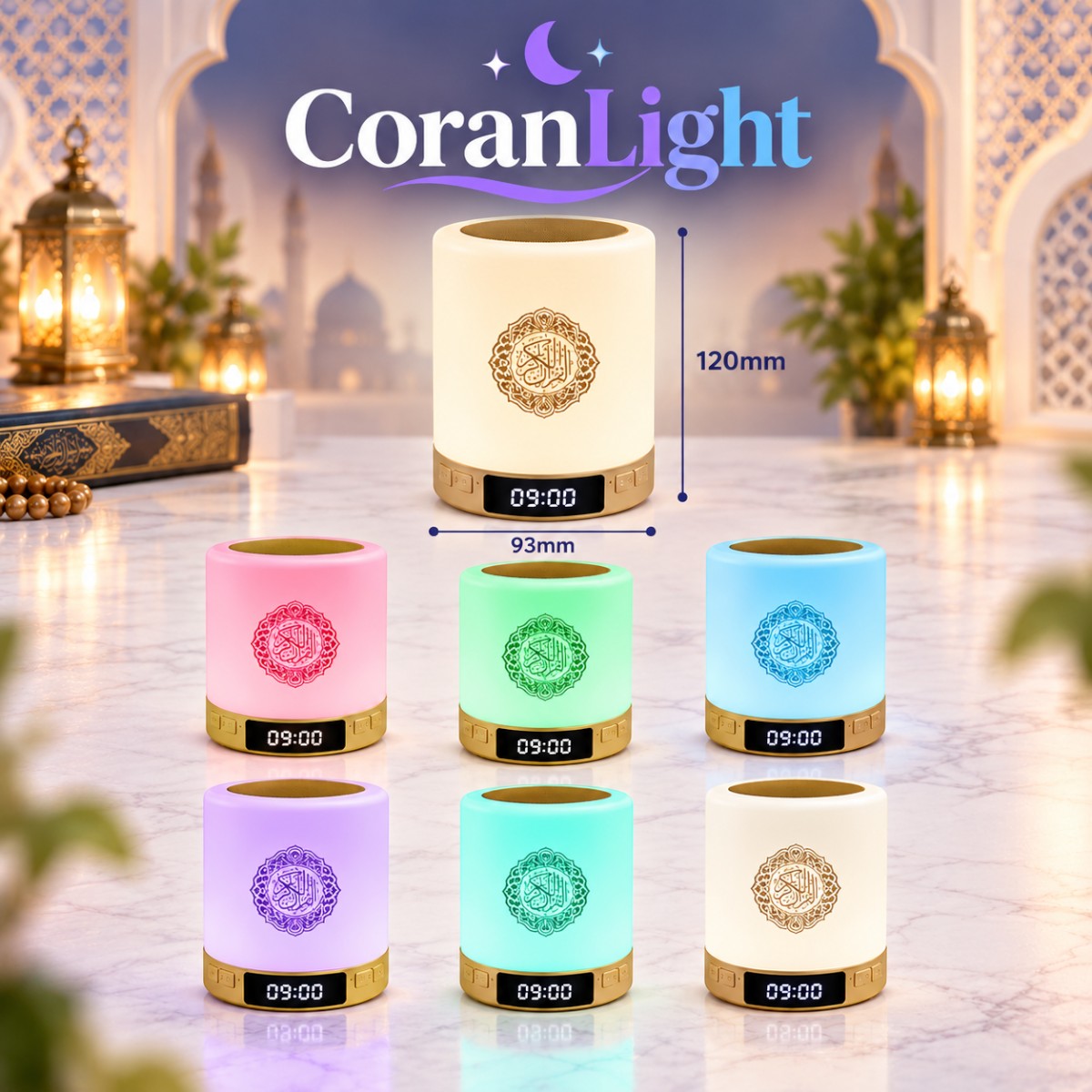 Veilleuse Coran LED Réveil Azan <br> CoranLight