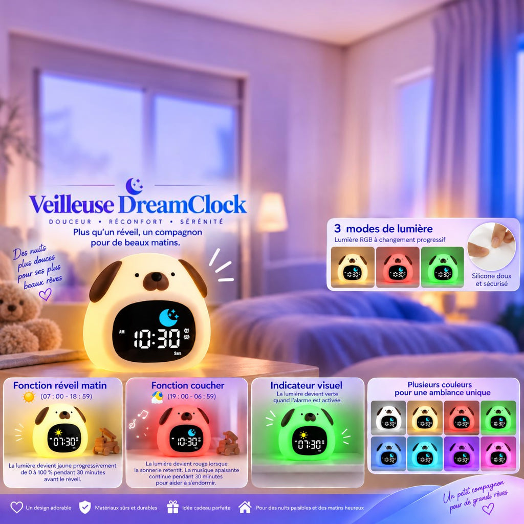 Veilleuse Réveil Enfant Night <br> DreamClock