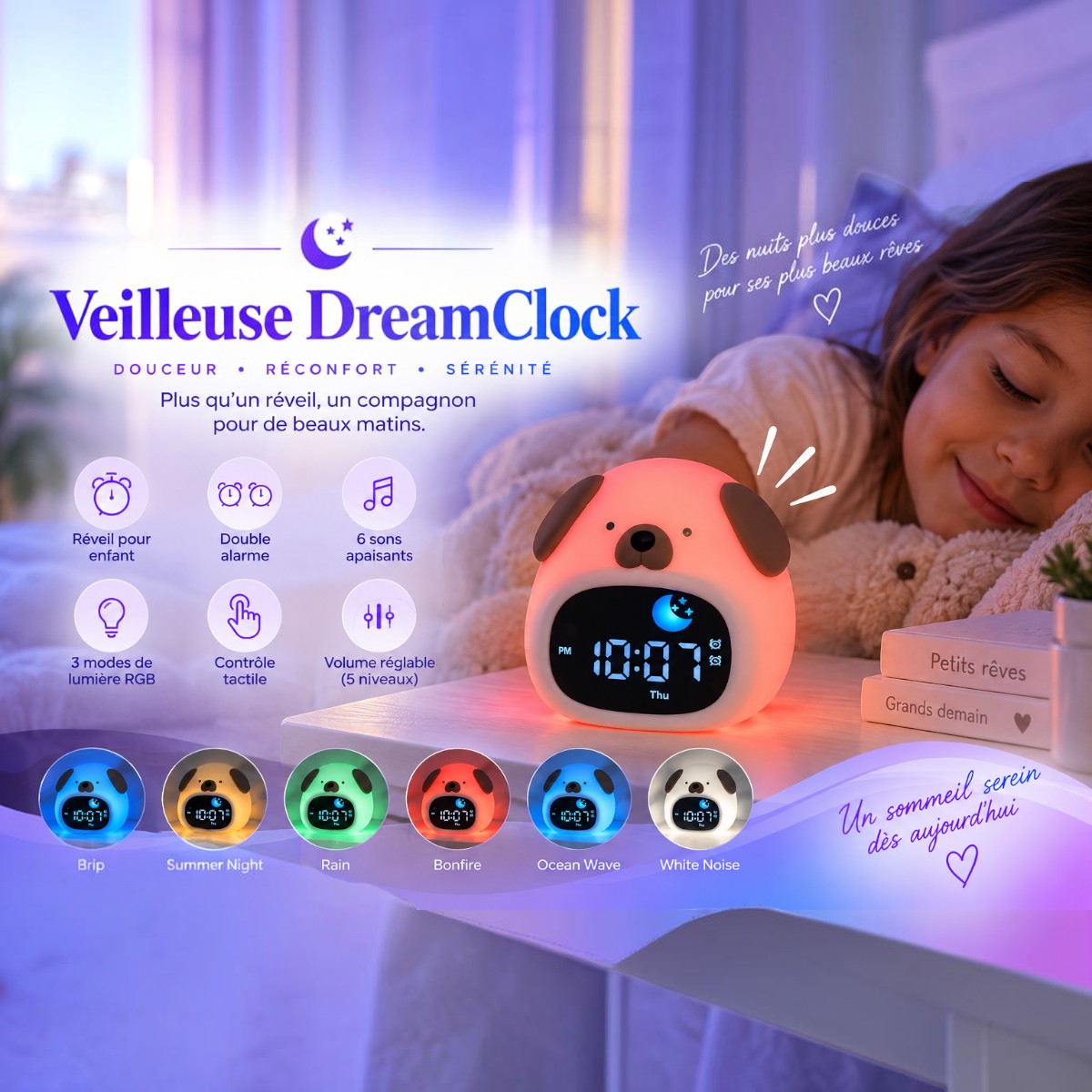 Veilleuse Réveil Enfant Night <br> DreamClock