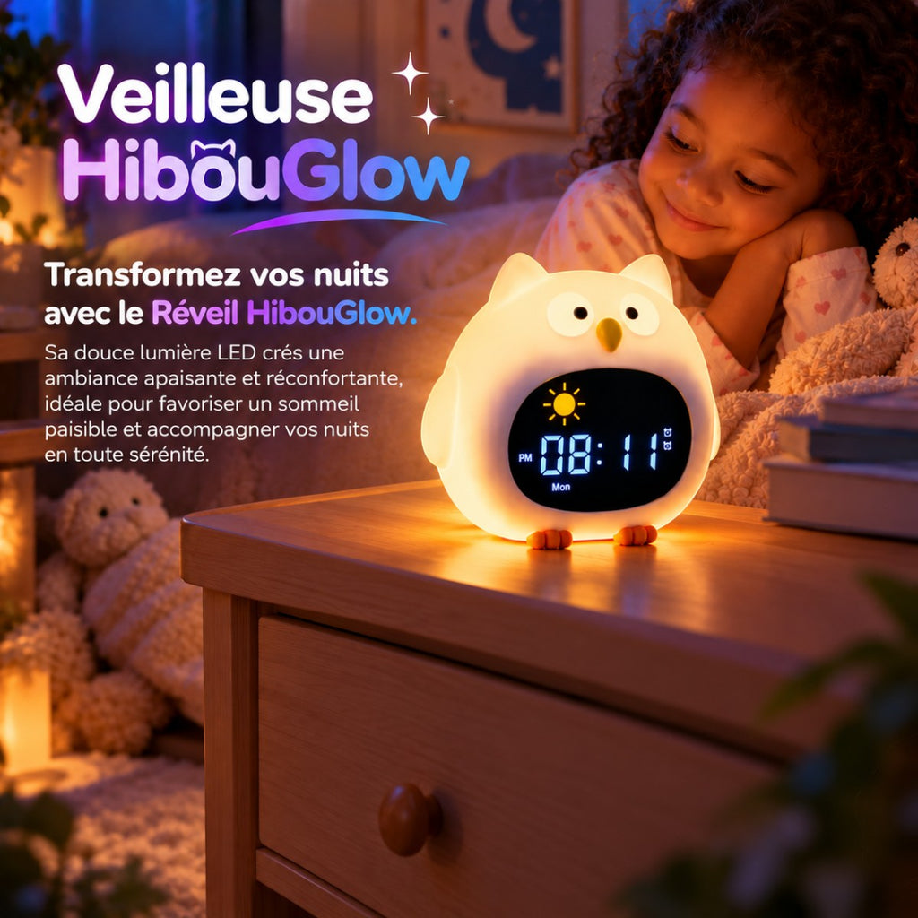 Veilleuse Hibou LED Réveil <br> HibouGlow