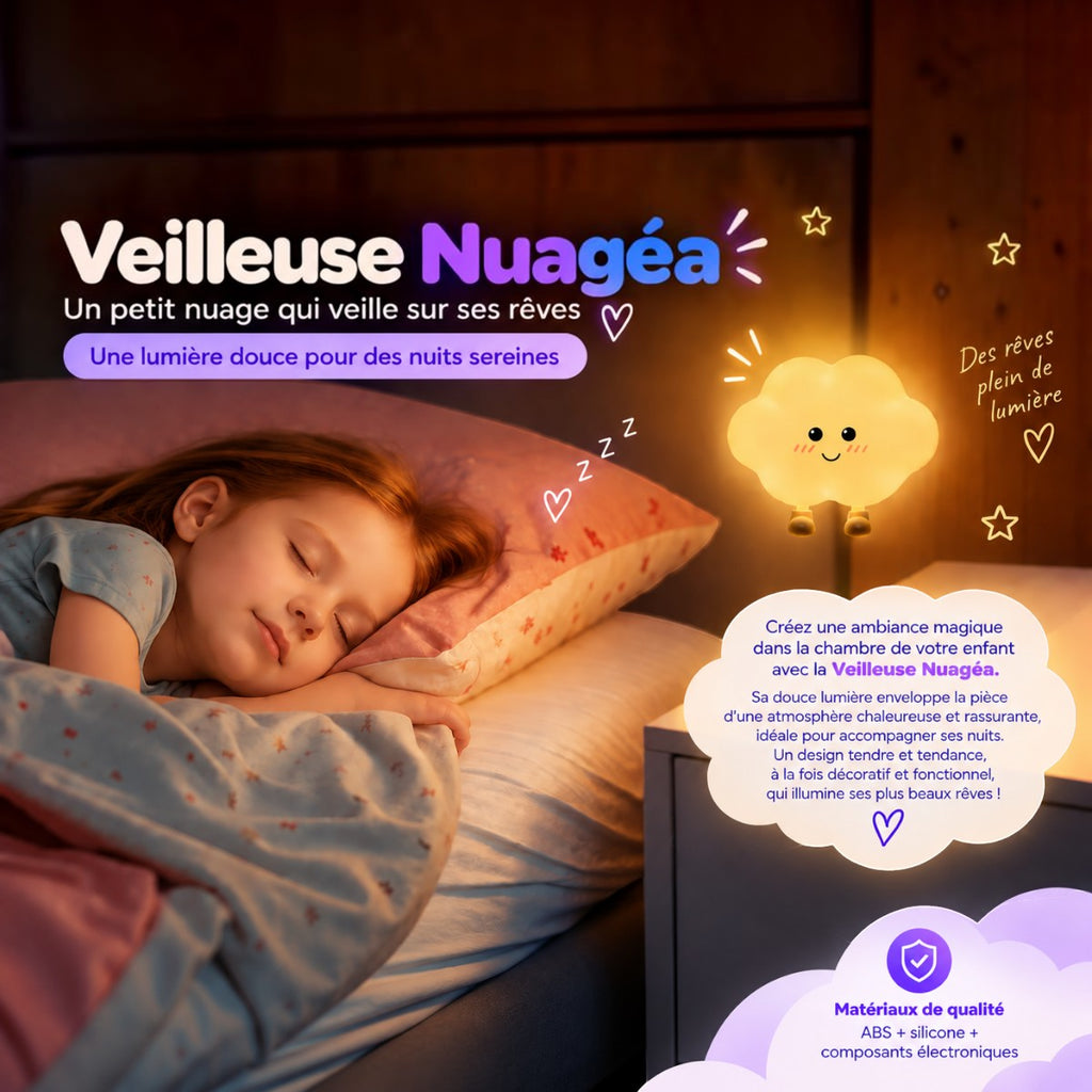 Veilleuse Murale Nuage LED Enfant <br> Nuagéa