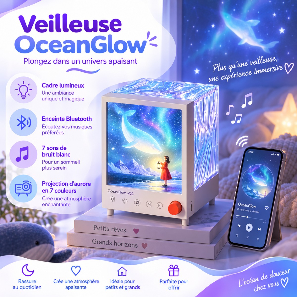 Veilleuse Projecteur Océan <br> OceanGlow