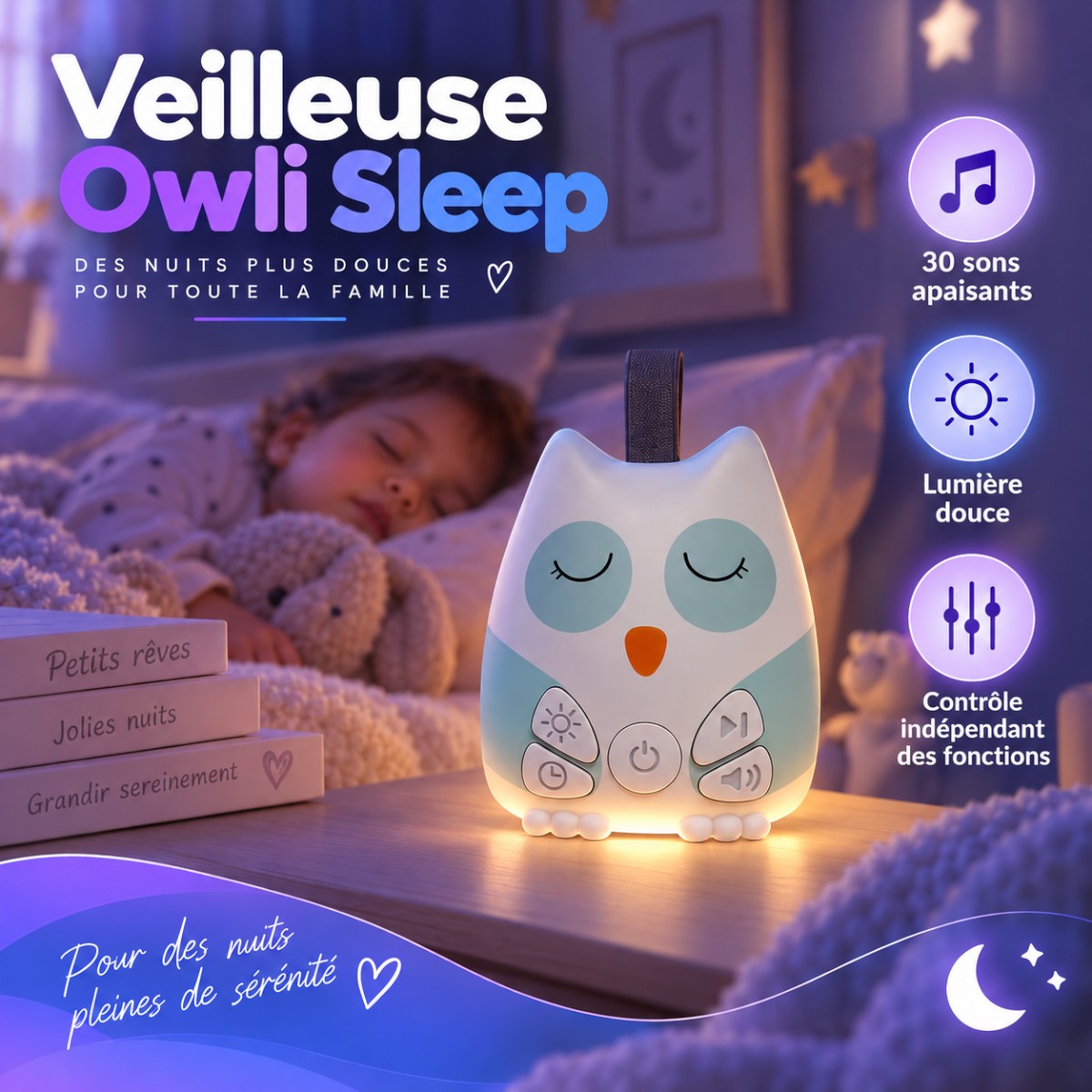 Veilleuse Bruit Blanc <br> Owli Sleep