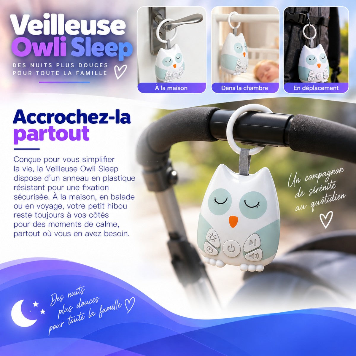 Veilleuse Bruit Blanc <br> Owli Sleep