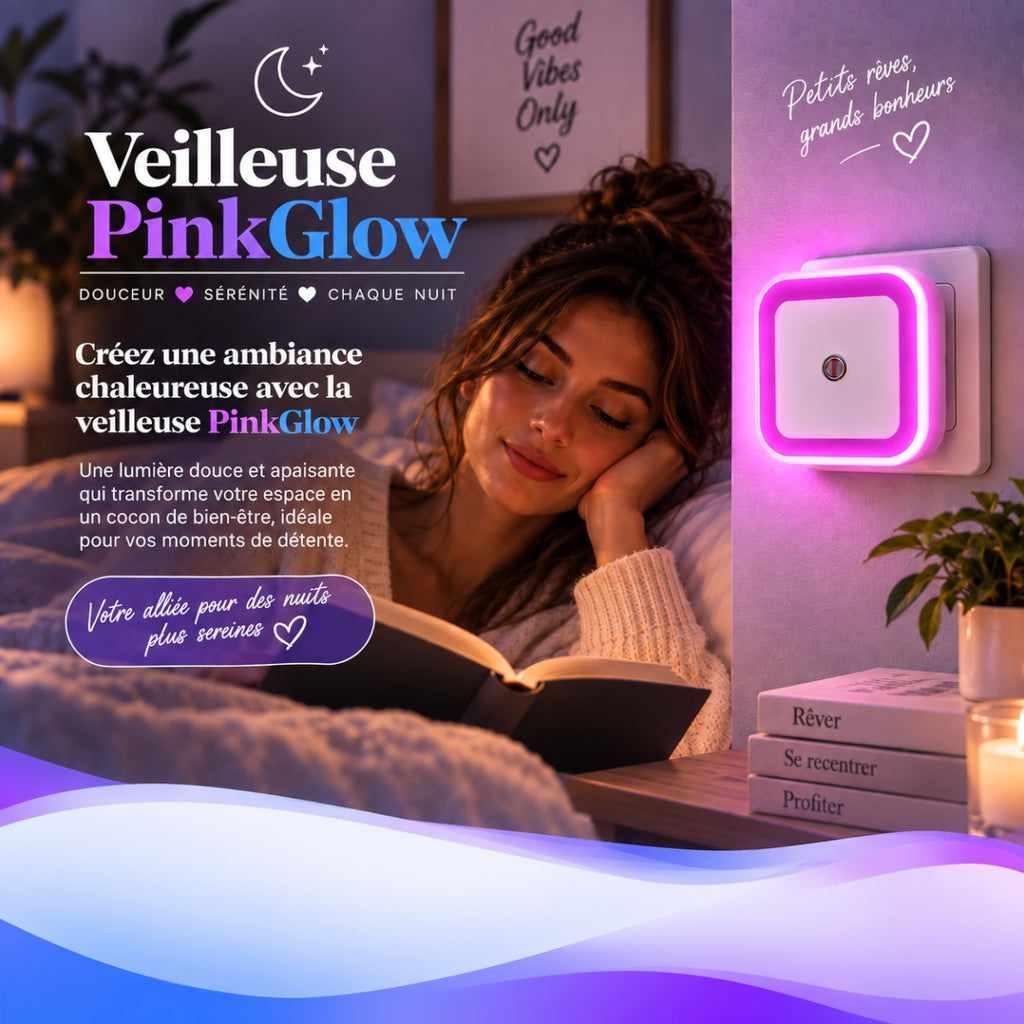 Veilleuse Murale LED Rose <br> PinkGlow