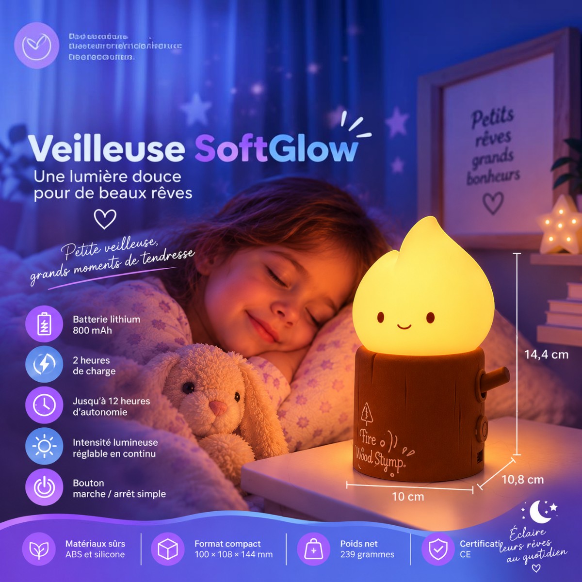 Veilleuse Lumière Apaisante <br> SoftGlow