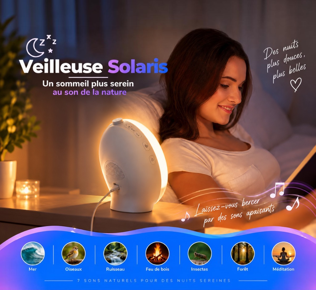 Veilleuse LED Réveil Soleil <br> Solaris