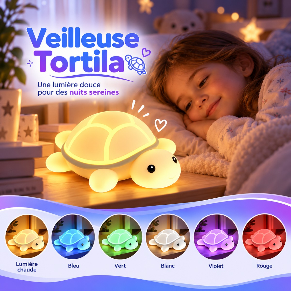 Veilleuse LED Tortue <br> Tortila