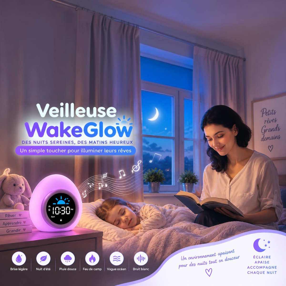 Veilleuse Réveil LED <br> WakeGlow