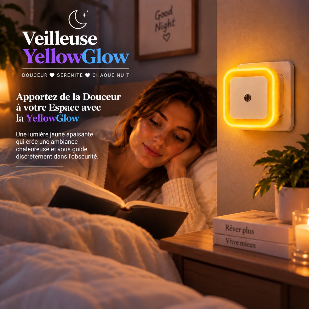 Veilleuse Murale LED Jaune <br> YellowGlow